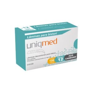 LAMINA BISTURI N12 C/100 UN - UNIQMED