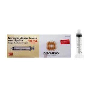 SERINGA HIPODÉRMICA 10 ML SEM AGULHA LOCK C/100 - DESCARPACK