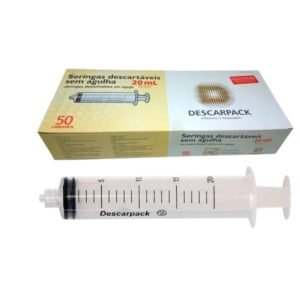 SERINGA HIPODÉRMICA 20 ML SEM AGULHA LOCK C/50 - DESCARPACK